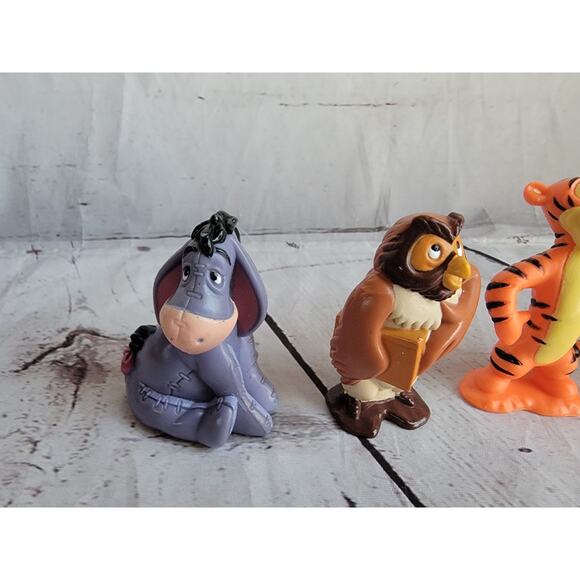 Disney Winnie The Pooh PVC Figure Lot Owl Tigger Eeyore Rabbit Cake Toppers - Picture 4 of 8